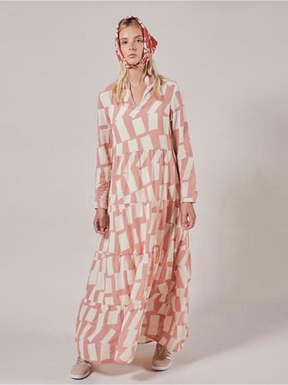 Bobo Choses Long Flared Shadow Print Maxi Dress